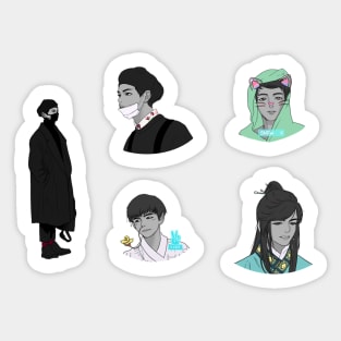 Taehyung Aka V [BTS] in different outfits Sticker